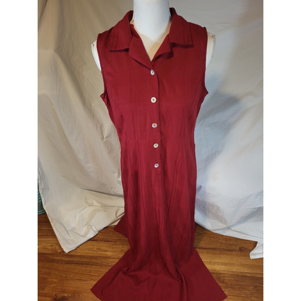 Vtge Cricket Lane Collection C.L.C Sleeveless Red‎ Maxi Dress Size 10